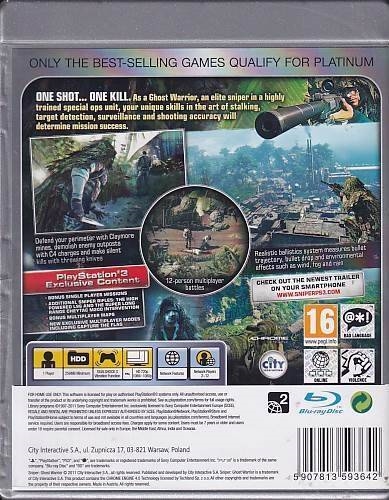 Sniper Ghost Warrior - Special Edition Platinum - PS3 (B Grade) (Genbrug)